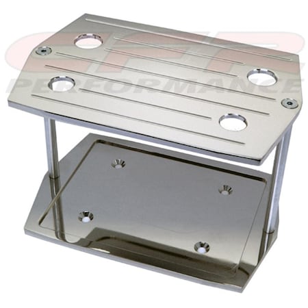 Olympian Athlete HZ-9328-C Smooth Chrome Billet Aluminum Optima Group 35 Battery Tray - Chevy Ford Mopar OL207040